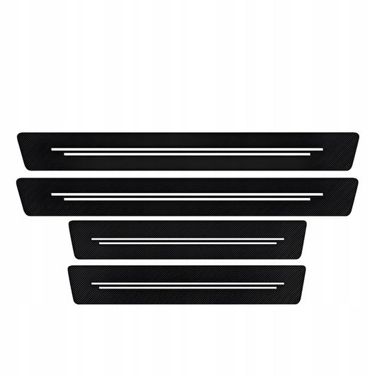 Naklejki Ochronne Na Progi Samochodu 4 Szt Nakładki Karbonowe Folia + Dodatek Rakła Do Instalacji Drivio24