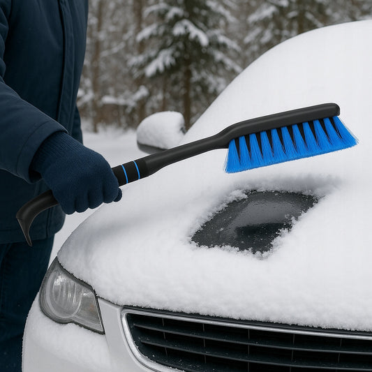 Skrobaczka Szczotka Do Odśnieżania Samochodu Skrobania Szyb Teleskopowa 3W1 Drivio24