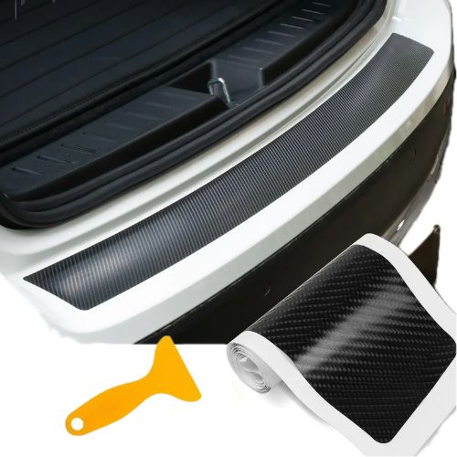 Zestaw 5x nakładki carbon 3D na progi + bagażnik Drivio24