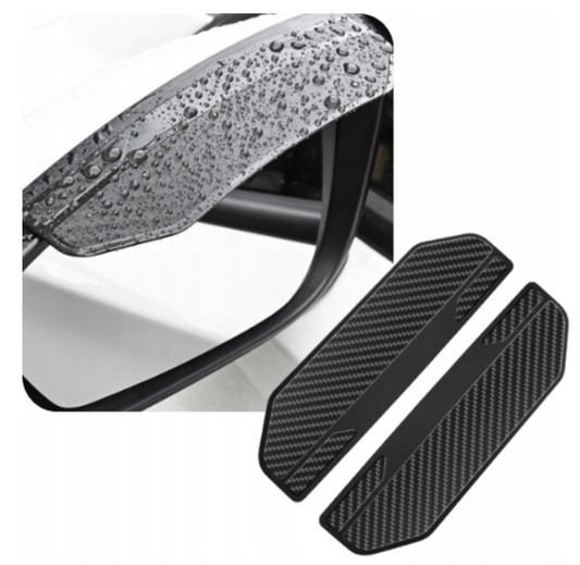 Nakładka Naklejka Na Lusterko Przeciwko Deszczowi Karbonowa 2 Szt Zestaw Drivio24