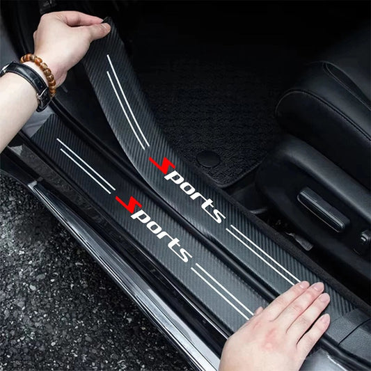 Zestaw 5x naklejki Sports carbon na progi + bagażnik Drivio24