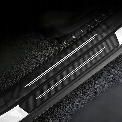 Naklejki Ochronne Na Progi Samochodu 4 Szt Nakładki Karbonowe Folia + Dodatek Rakła Do Instalacji Drivio24