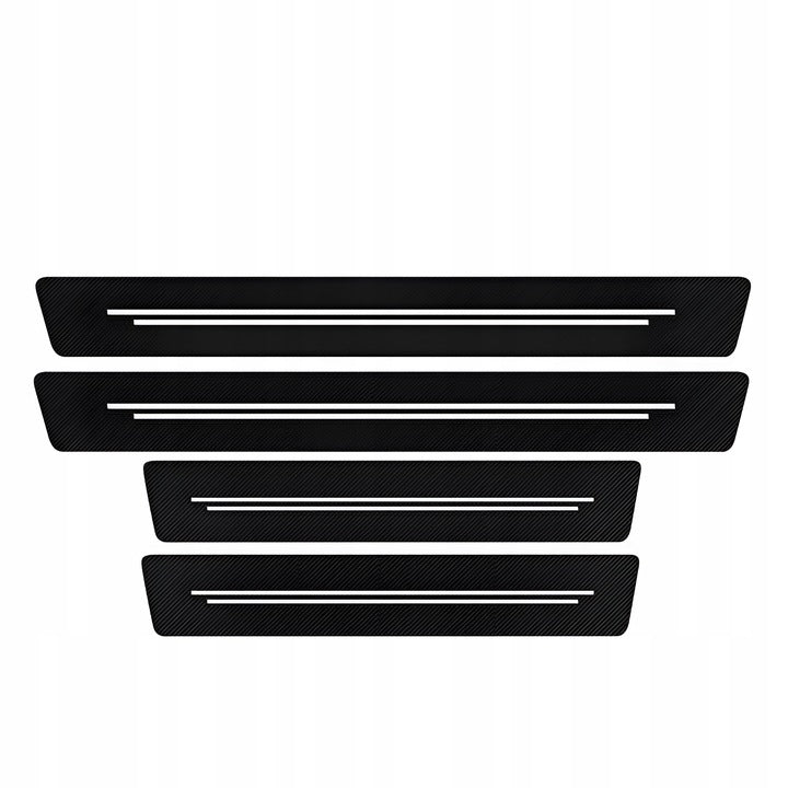 Naklejki Ochronne Na Progi Samochodu 4 Szt Nakładki Karbonowe Folia + Dodatek Rakła Do Instalacji Drivio24