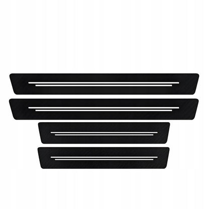 Naklejki Ochronne Na Progi Samochodu 4 Szt Nakładki Karbonowe Folia + Dodatek Rakła Do Instalacji Drivio24