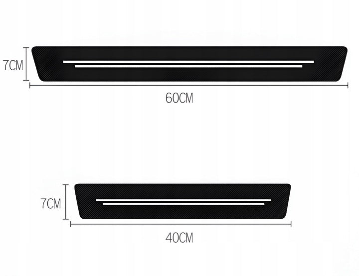 Naklejki Ochronne Na Progi Samochodu 4 Szt Nakładki Karbonowe Folia + Dodatek Rakła Do Instalacji Drivio24