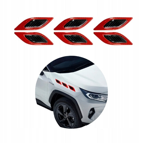 6x Naklejki Odblaskowe Na Samochód Nalepki Folia Ochronna 3D Drivio24