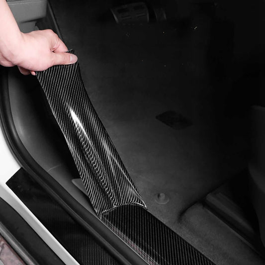 Taśma ochronna carbon 5D błyszcząca Drivio24 7 cm × 3 m na progi i bagażnik