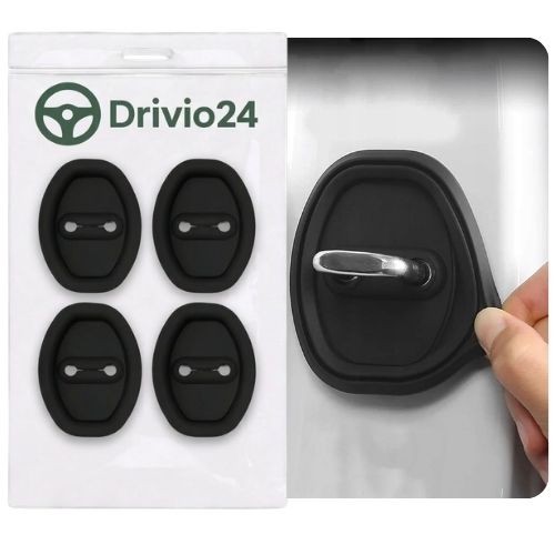 4x Silikonowe Osłony Amortyzatorzy Zatrzasków Drzwi Samochodowych Zestaw Drivio24