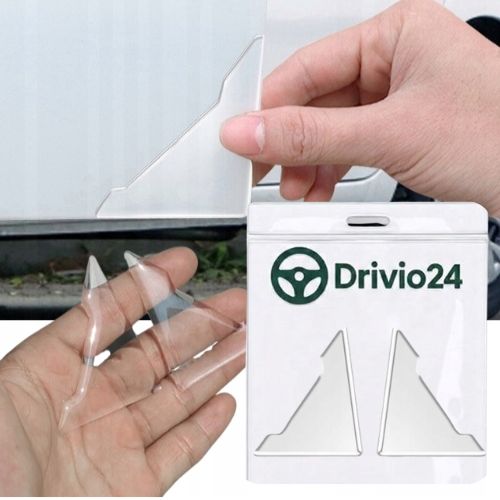 2x Naklejki Ochronne Dla Drzwi Samochodu Przezroczyste Silikonowe Drivio24