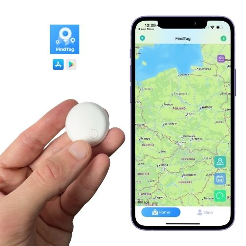 Lokalizator GPS Dla Kluczy Samochodu Działa z Android & IOS + Etui Brelok Drivio24