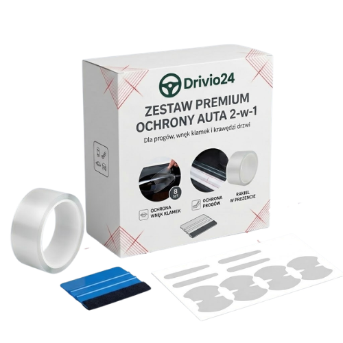 Zestaw Ochronny Premium 2w1 Progi + Klamki PPF Taśma Ochronna Folia Rakla Drivio24