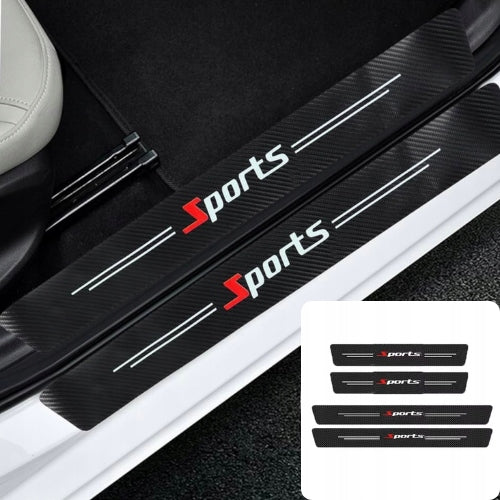Zestaw 5x naklejki Sports carbon na progi + bagażnik Drivio24