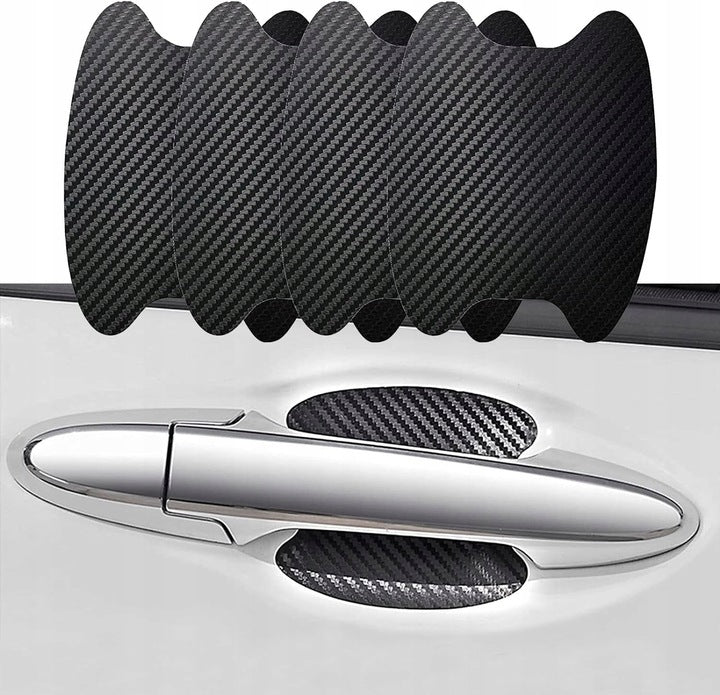 Naklejki ochronne carbon pod klamki drzwi Drivio24 4 szt