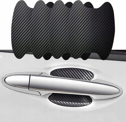 Naklejki ochronne carbon pod klamki drzwi Drivio24 4 szt