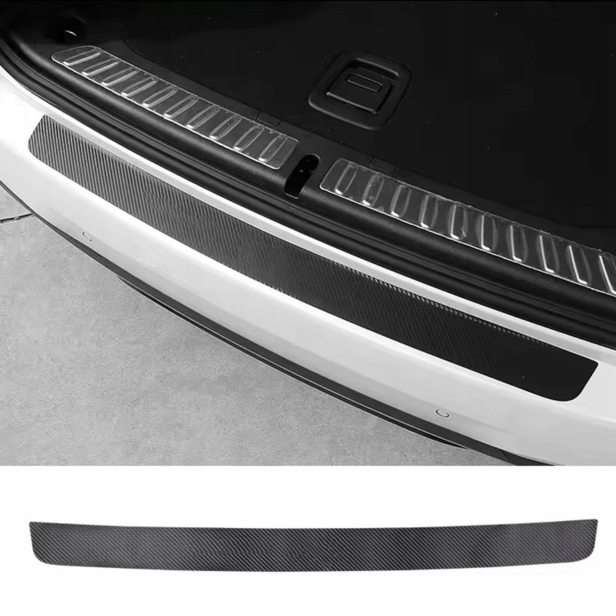 Nakładka carbon 3D na próg bagażnika Drivio24 90 cm + rakla