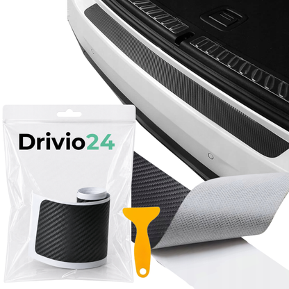 Nakładka carbon 3D na próg bagażnika Drivio24 90 cm + rakla